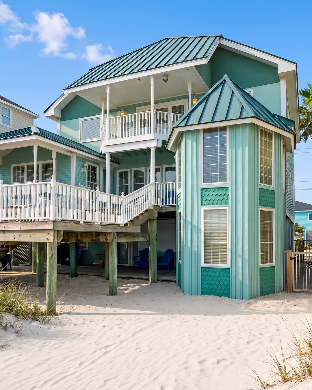 Closest to the sand.: The ground floor opens straight onto the dune walkway